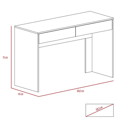 Combo Essential, Rovere y Blanco, incluye escritorio y biblioteca