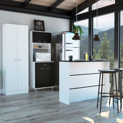 Combo Kitchen, Wengue y Blanco, incluye mueble cocina 60, barra y optimizador