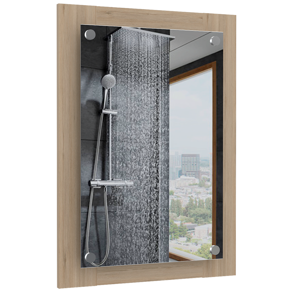 Combo Bath Rovere y Blanco, incluye espejo, optimizador lavamanos y baño