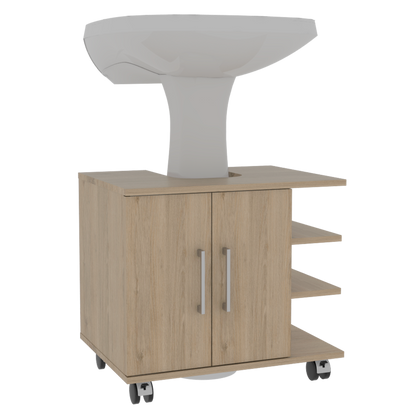 Combo Bath Rovere y Blanco, incluye espejo, optimizador lavamanos y baño