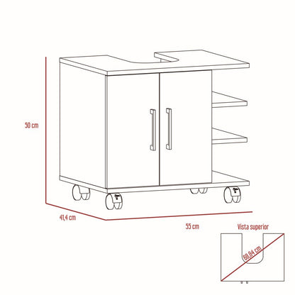 Combo Bath Rovere y Blanco, incluye espejo, optimizador lavamanos y baño