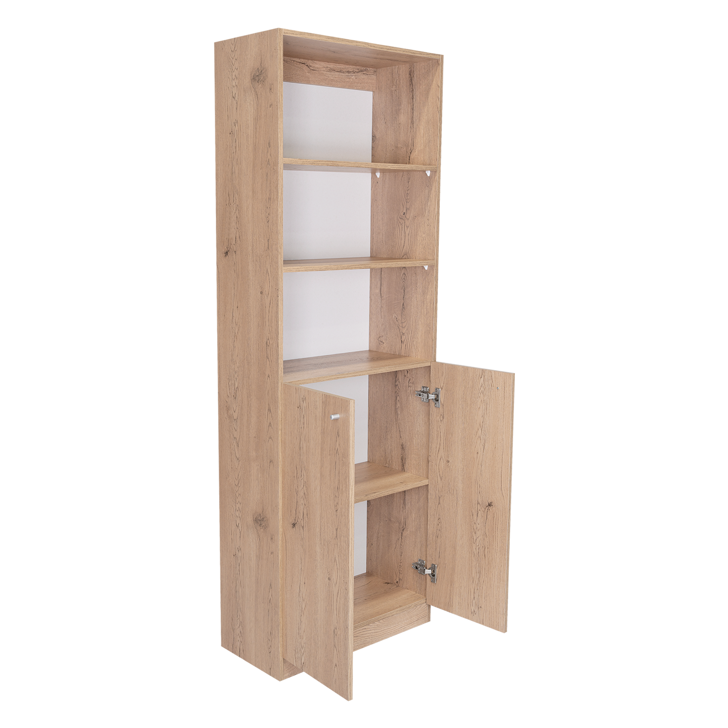 Combo Home, Estante Colección 5, Macadamia, con un estante de dos puertas