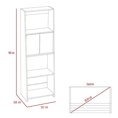 Combo Note, Blanco y Miel, incluye escritorio, gabinete y bibliotecas