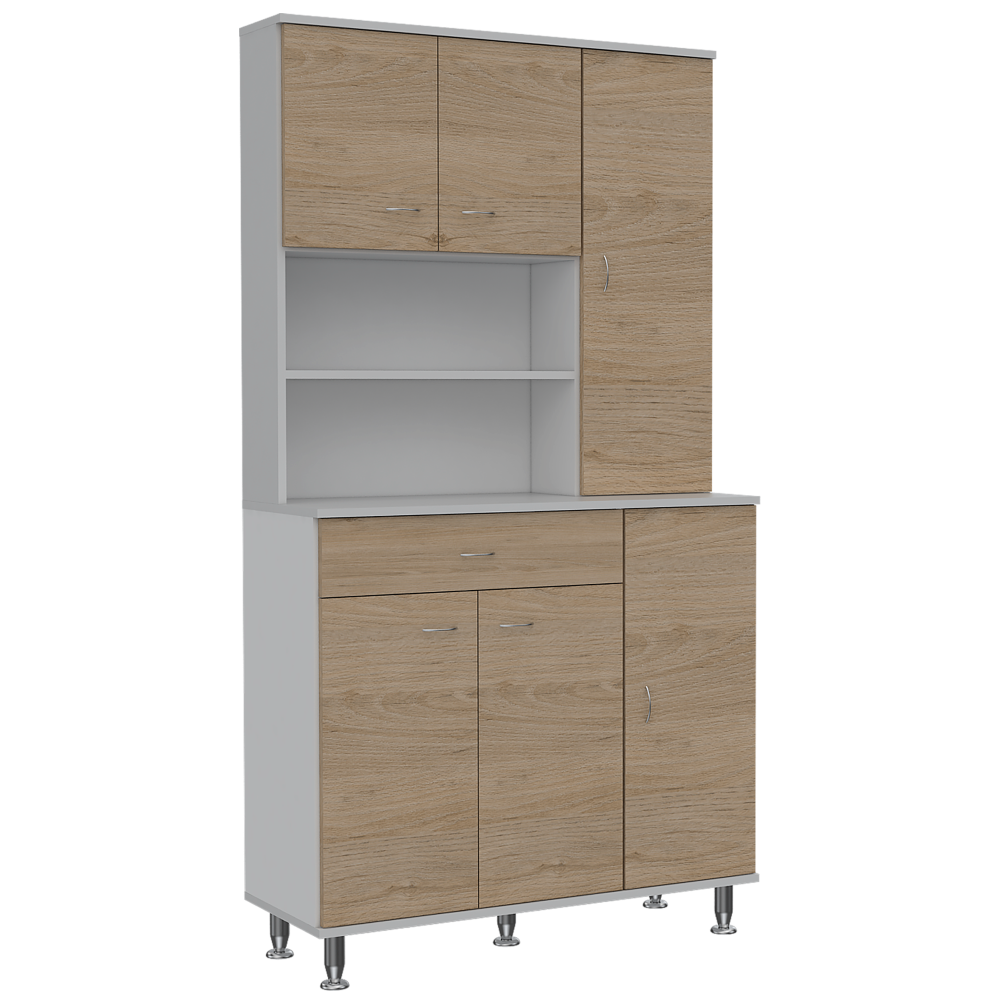Combo Kitchen, Rovere y Blanco, incluye mueble cocina 60, barra y optimizador