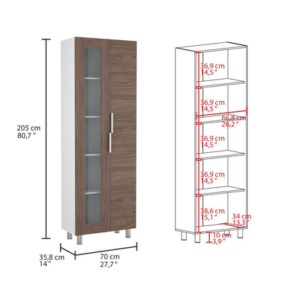 Combo Fendi, BlancoMarquez y Castaño, incluye alacena, mueble microondas y barra