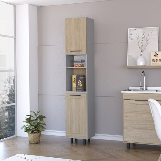 Mueble Despensa Dos Puertas, FM Furniture 004G Gris