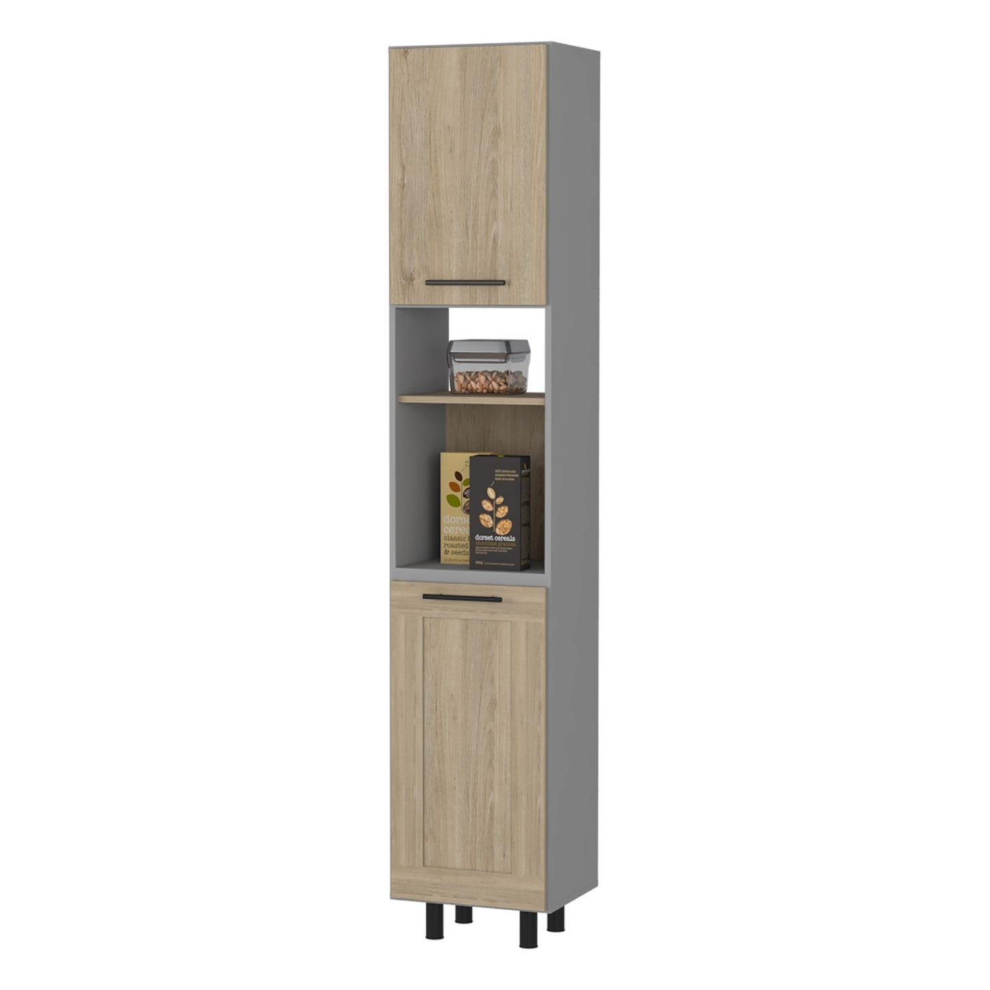 Mueble Despensa Dos Puertas, FM Furniture 004G Gris