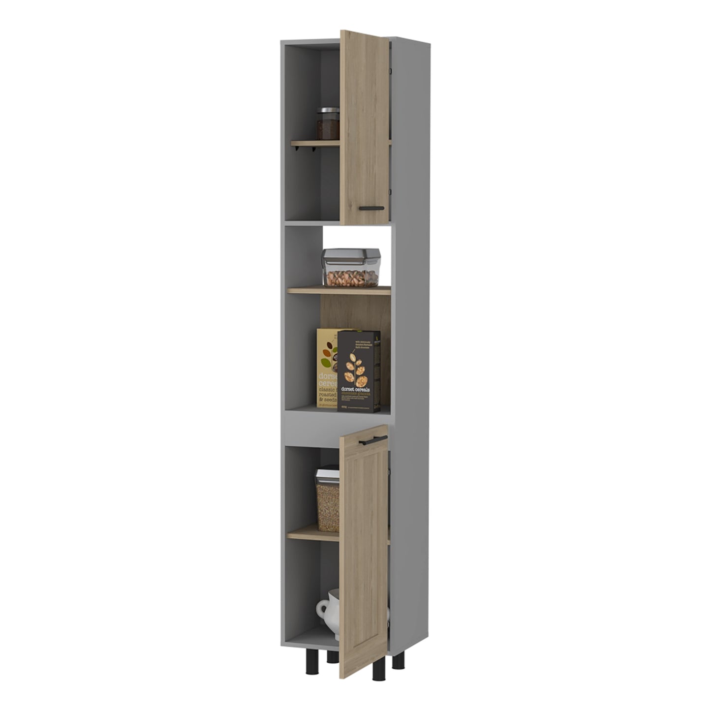 Mueble Despensa Dos Puertas, FM Furniture 004G Gris
