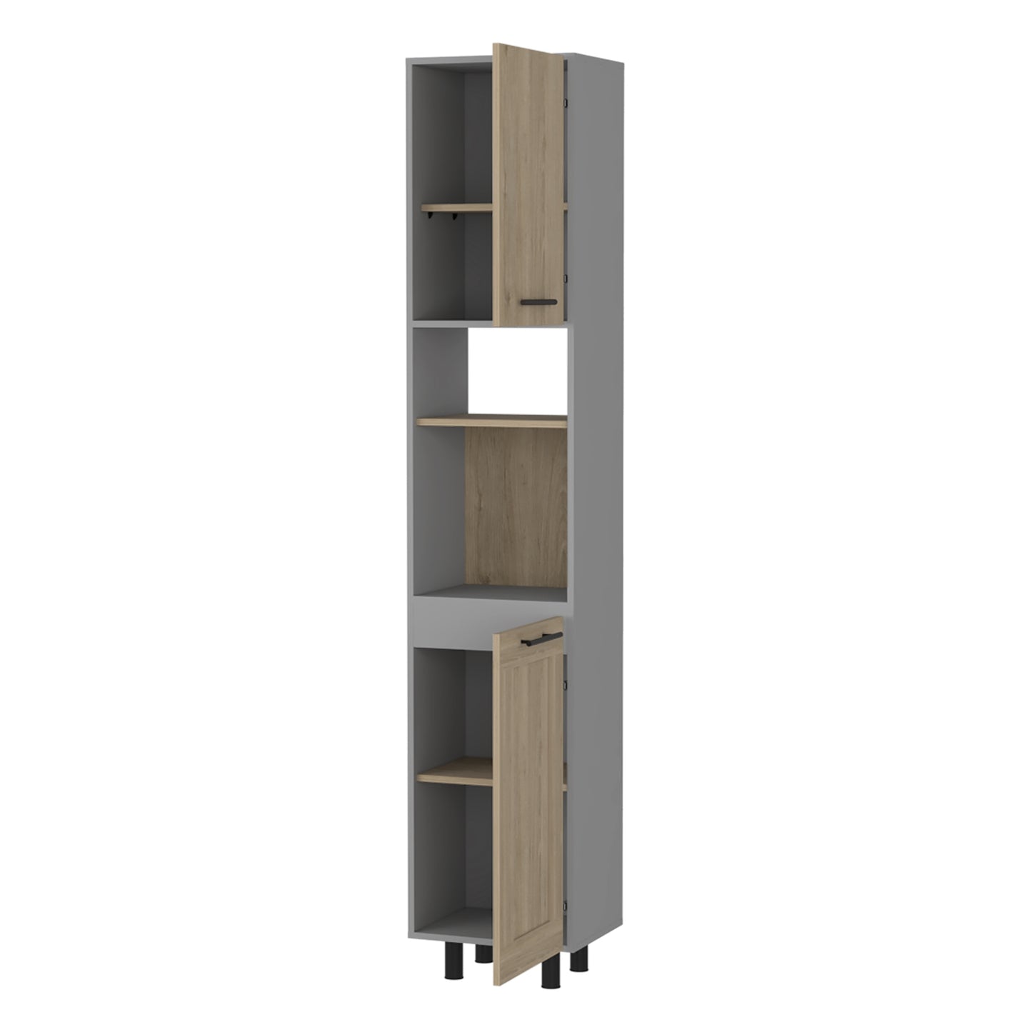 Mueble Despensa Dos Puertas, FM Furniture 004G Gris