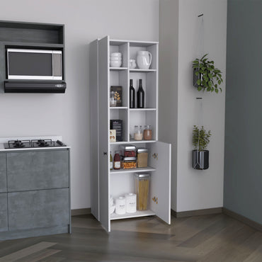 Isla De Cocina Dos Puertas, FM Furniture 010B Blanco