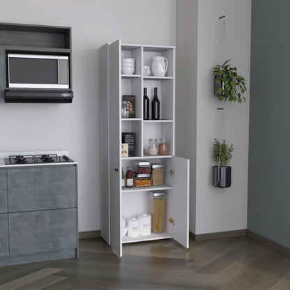 Isla De Cocina Dos Puertas, FM Furniture 010B Blanco