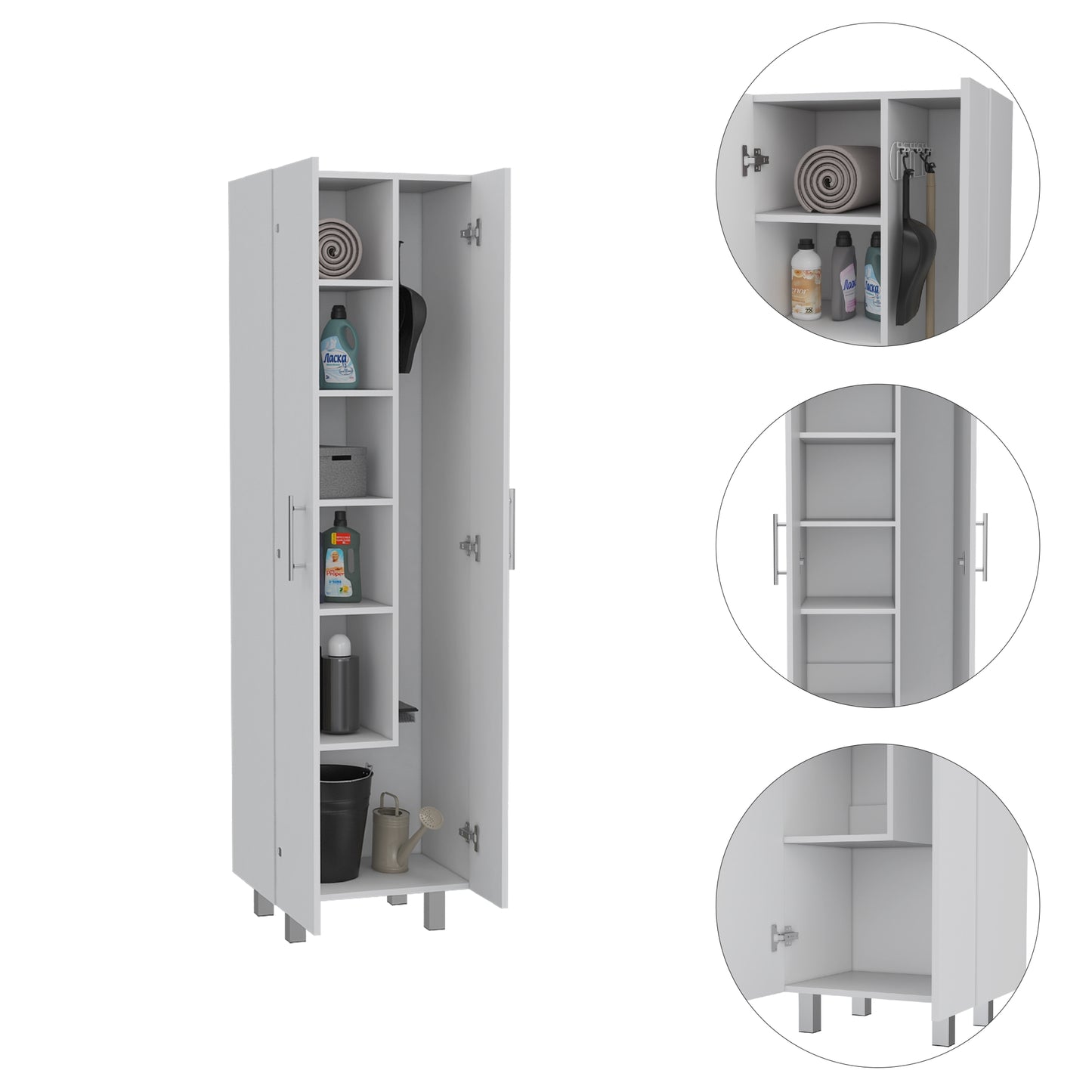 Mueble De Aseo Dos Puertas, FM Furniture 016B Blanco