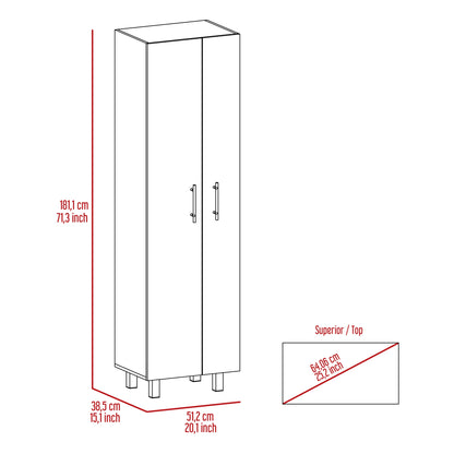 Mueble De Aseo Dos Puertas, FM Furniture 016B Blanco