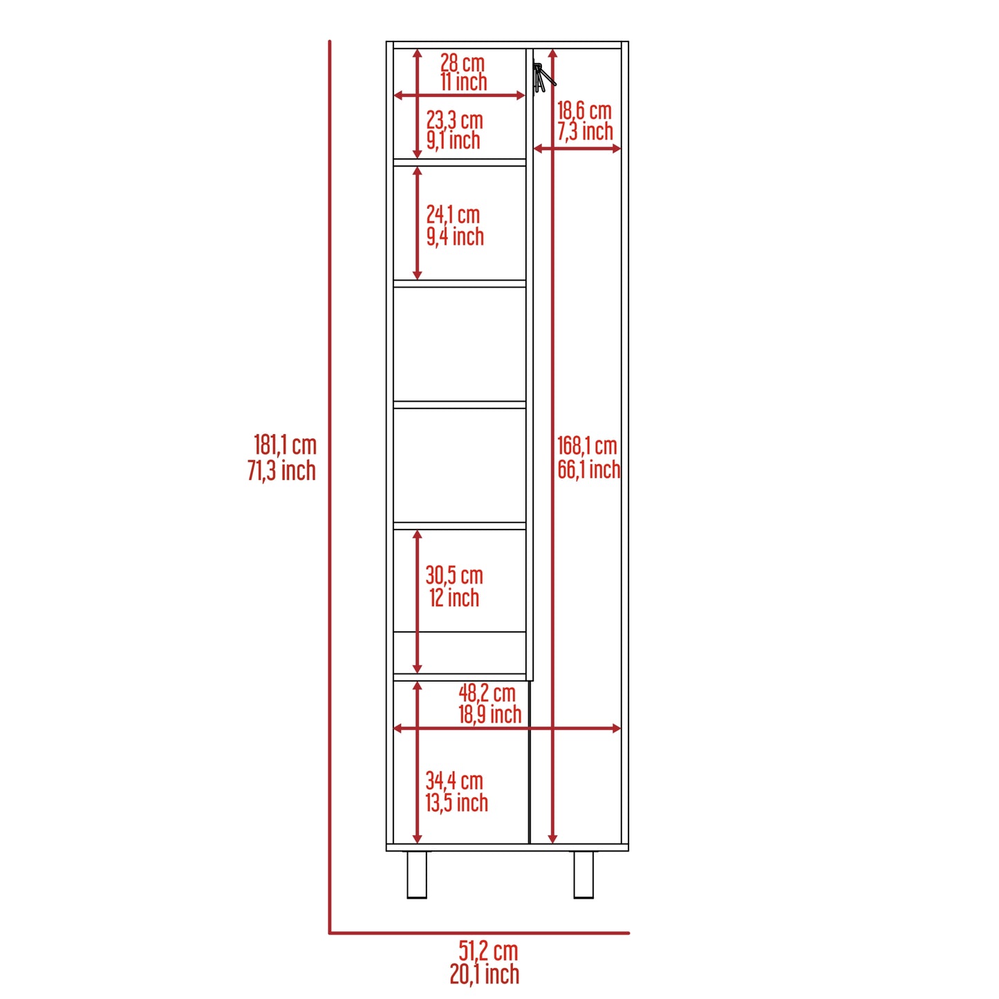 Mueble De Aseo Dos Puertas, FM Furniture 016B Blanco