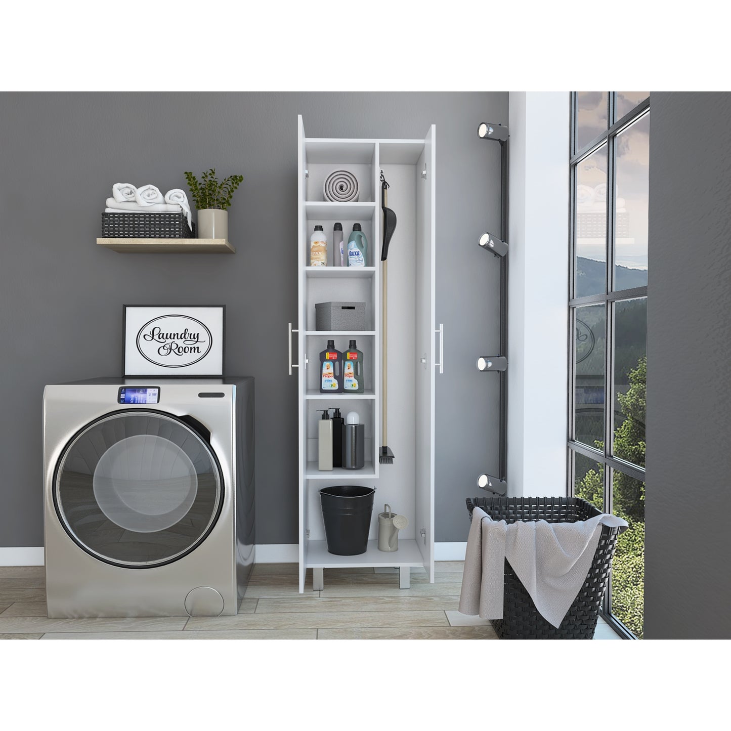 Mueble De Aseo Dos Puertas, FM Furniture 016B Blanco