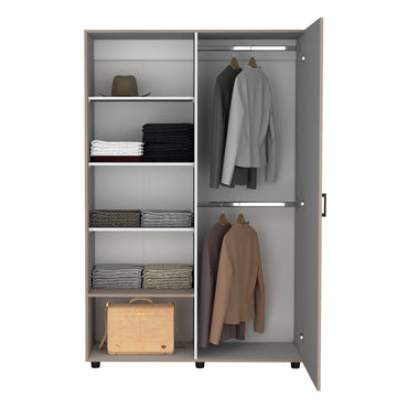 Closet Eco, Bardolino Y Blanco, Una Puerta Y Cinco Repisas