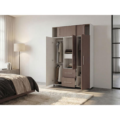 Closet Montano 160, Positano y Blanco, Con Tres Puertas