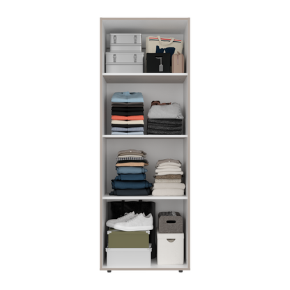 Combo Closet H-180 Siete Puertas, Almacenamiento, Optimizacion, Zapatero, Colgado, Color Bardolino