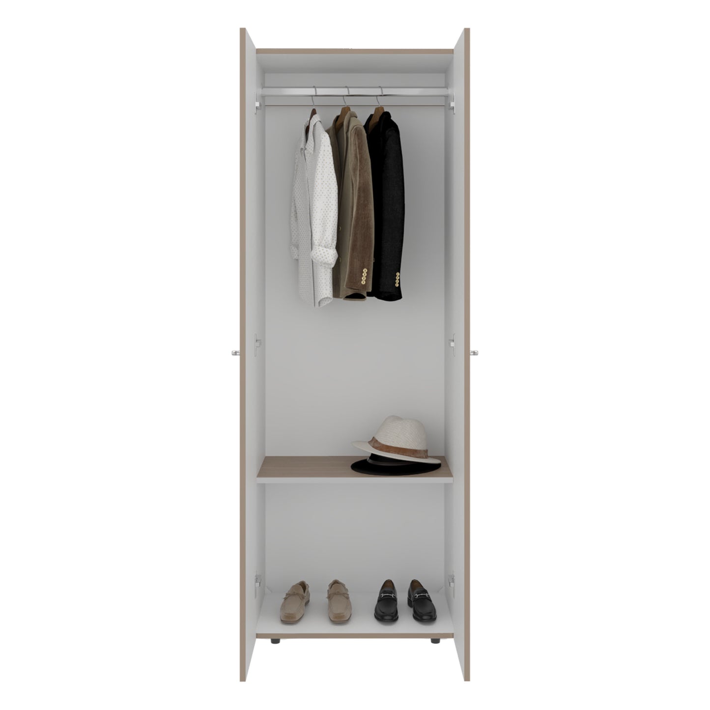 Combo Closet H-200 Cuatro Puertas, Almacenamiento, Optimizacion, Color Bardolino