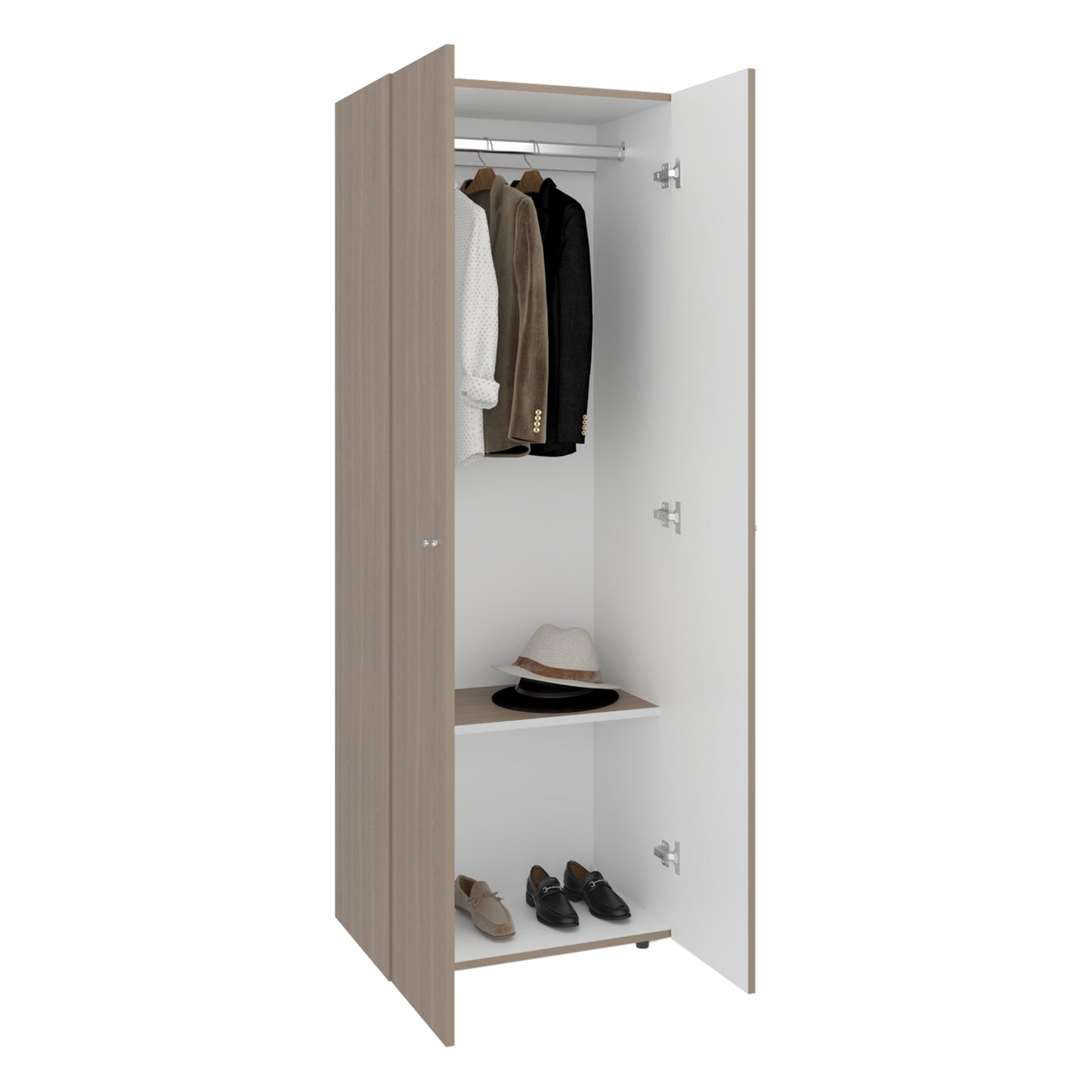Combo Closet H-200 Siete Puertas, Almacenamiento, Optimizacion, Zapatero, Color Bardolino