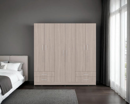 Closet Petunia, Bardolino y Blanco, con cuatro organizadores