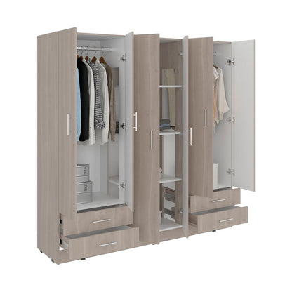 Closet Petunia, Bardolino y Blanco, con cuatro organizadores