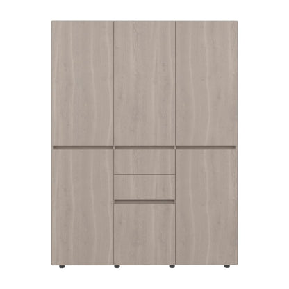 Closet Siruela 150, Bardolino y Blanco, con Seis Puertas y Gran Capacidad de Almacenamiento