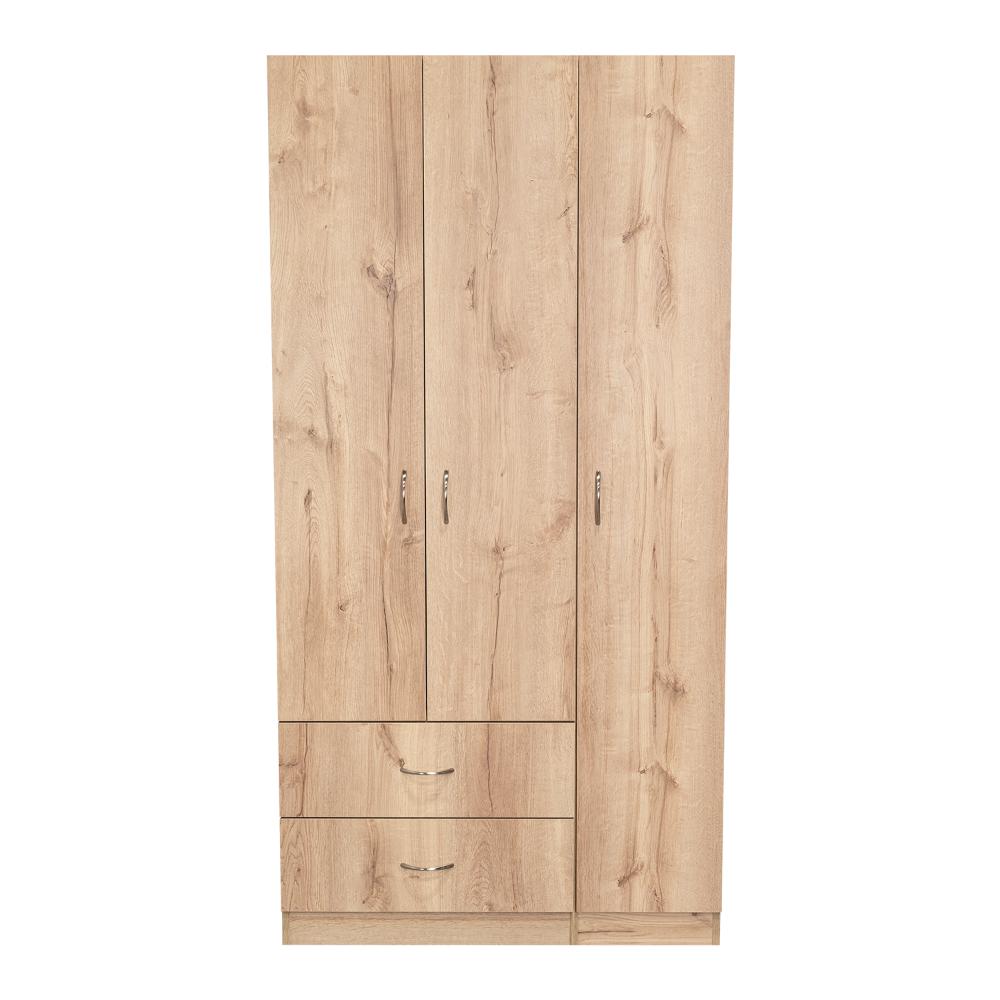 Closet tres Puertas Dos Cajones, Café Claro Y Blanco