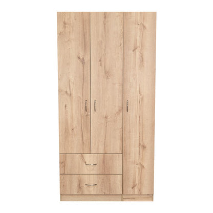 Closet tres Puertas Dos Cajones, Café Claro Y Blanco