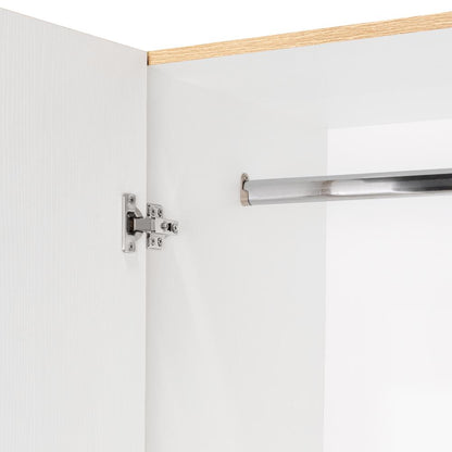 Closet América, Café Claro y Blanco, con Dos Cajones y Variedad de Entrepaños