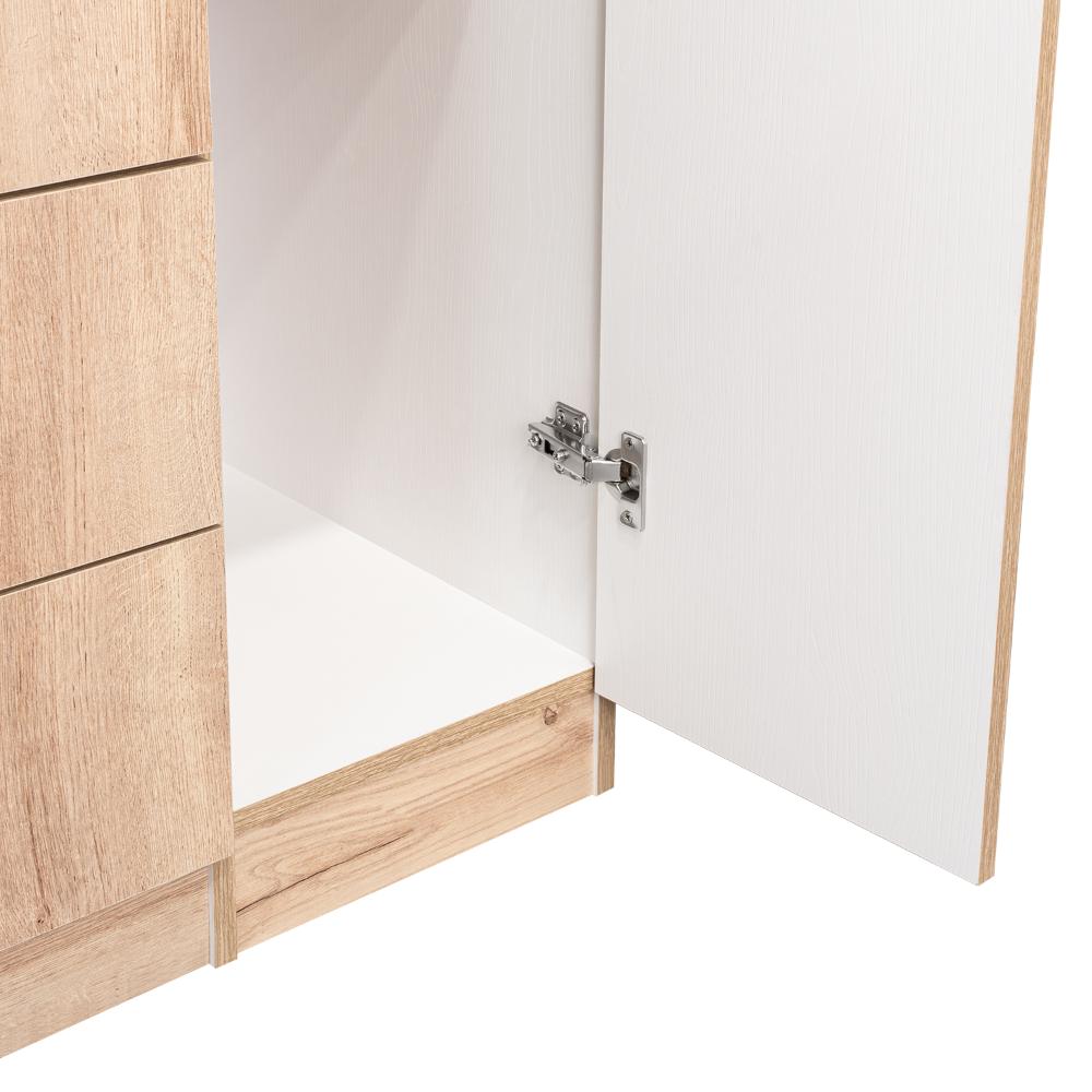 Closet tres Puertas Dos Cajones, Café Claro Y Blanco