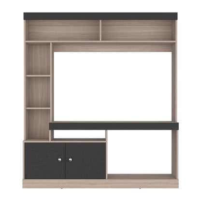 Estante Tv 65", Café Beige Y Negro