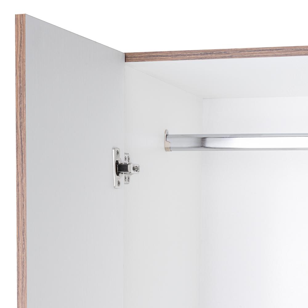 Closet América, Chocolate y Blanco, con Dos Cajones y Variedad de Entrepaños