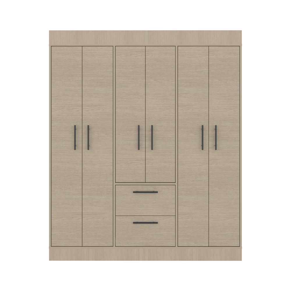Closet 150 Vm 6 Puertas 2 Cajones, Cartagena y Wengue