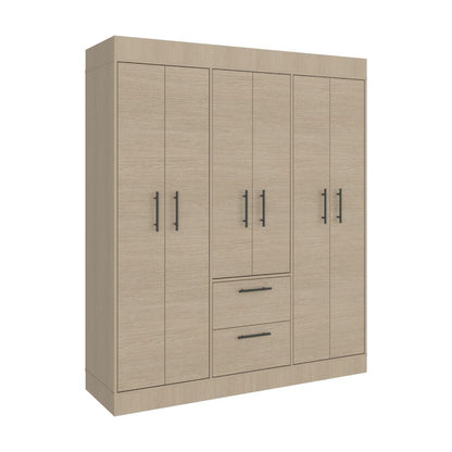Closet 150 Vm 6 Puertas 2 Cajones, Cartagena y Wengue