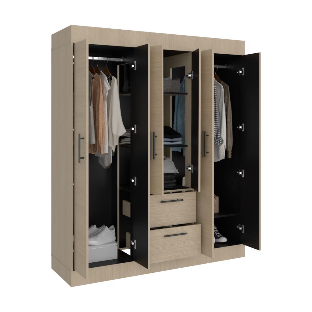 Closet 150 Vm 6 Puertas 2 Cajones, Cartagena y Wengue
