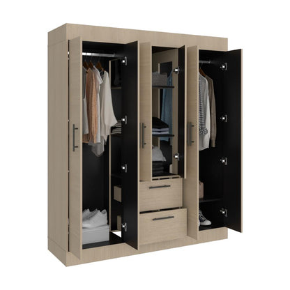 Closet 150 Vm 6 Puertas 2 Cajones, Cartagena y Wengue