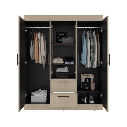 Closet 150 Vm 4 Puertas 2 Cajones, Cartagena y Wengue