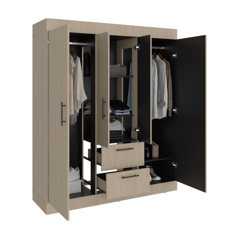 Closet 150 Vm 4 Puertas 2 Cajones, Cartagena y Wengue