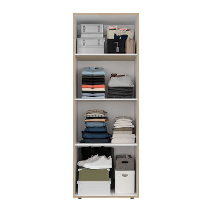 Combo Closet H-180 Siete Puertas, Almacenamiento, Optimizacion, Zapatero, Colgado, Color Fresno