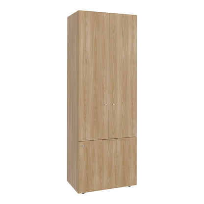 Combo Closet H-200 Diez Puertas, Almacenamiento, Optimizacion, Zapatero, Colgado, Color Fresno