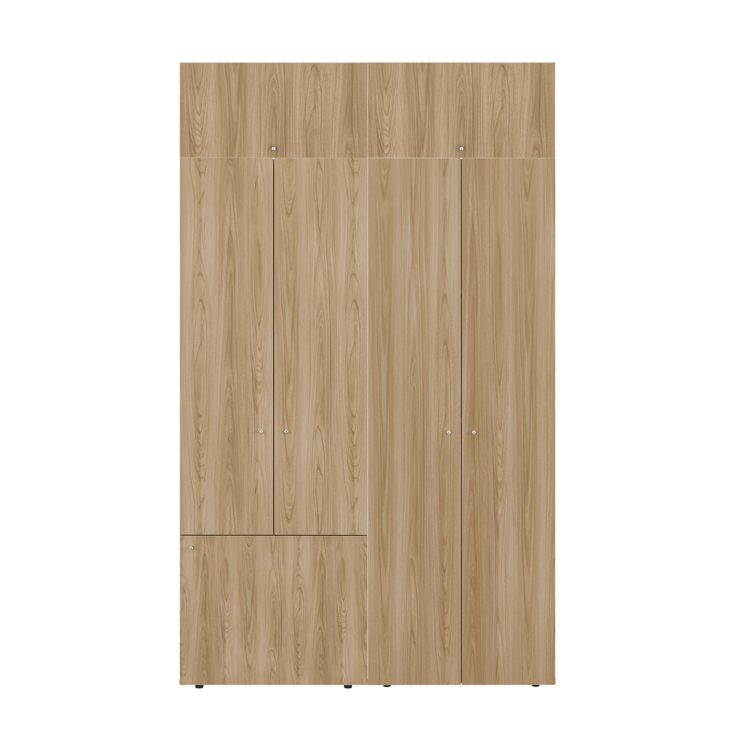 Combo Closet H-200 Siete Puertas, Almacenamiento, Optimizacion, Colgado, Color Fresno