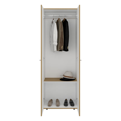 Combo Closet H-180 Cinco Puertas, Almacenamiento, Optimizacion, Colgado, Color Fresno