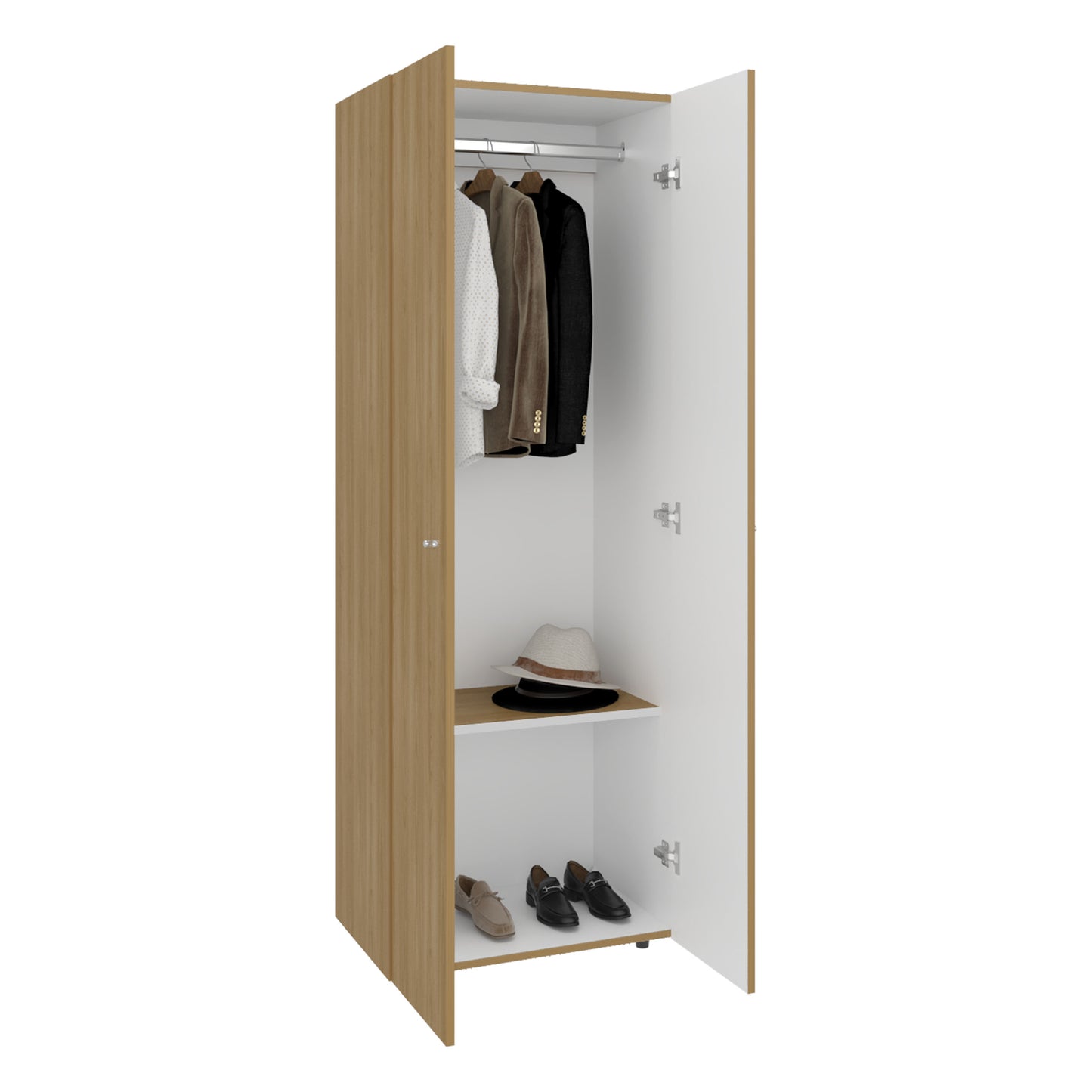 Combo Closet H-200 Siete Puertas, Almacenamiento, Optimizacion, Zapatero, Color Fresno