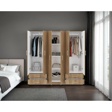 Closet Petunia, Fresno Europeo y Blanco, Con Cuatro Organizadores