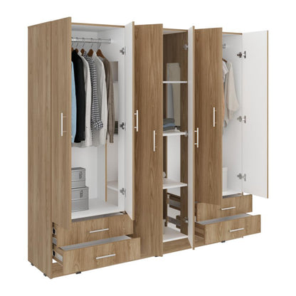 Closet Petunia, Fresno Europeo y Blanco, Con Cuatro Organizadores