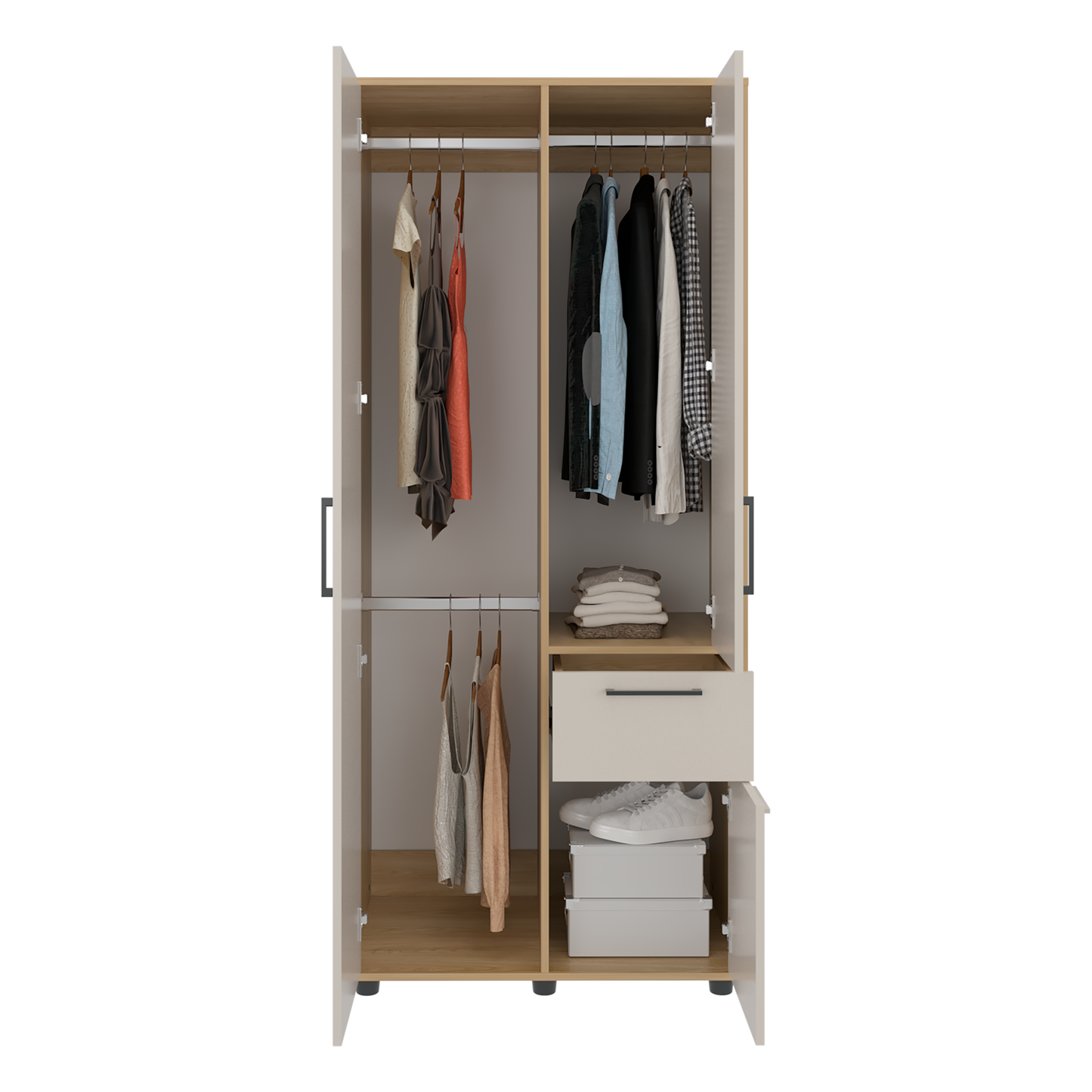 Closet Tres Puertas Un Cajon Vance, Fresno Y Capri