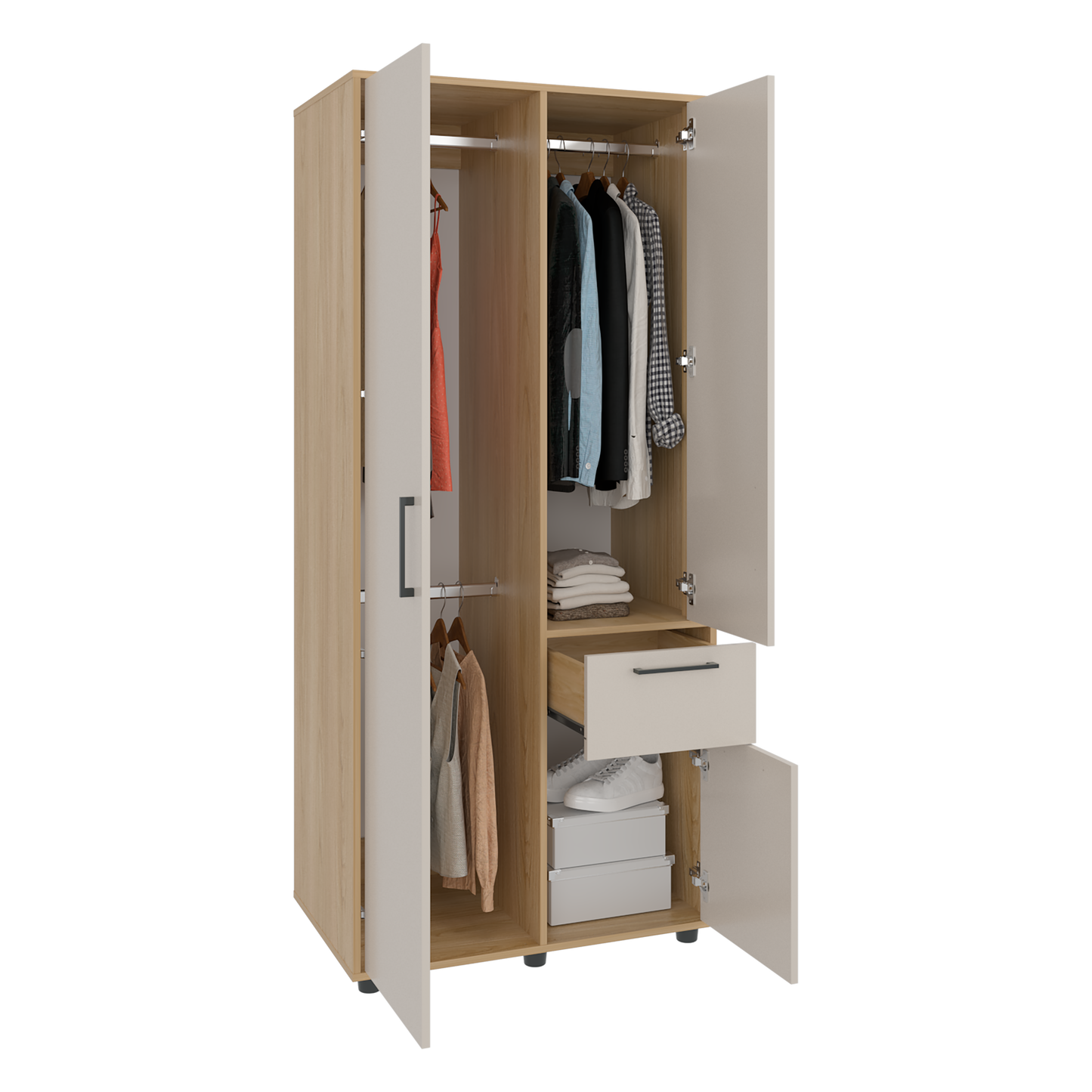 Closet Tres Puertas Un Cajon Vance, Fresno Y Capri