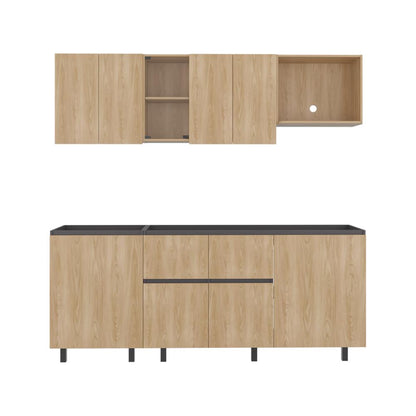 Cocina Integral Amantia, Fresno Europeo y Plata Oscuro, No Incluye Meson