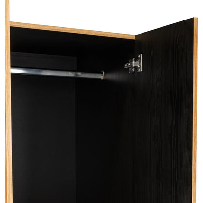 Closet Barin 120, Fresno Europeo y Wengue, Con Cajones De Gran Capacidad Para Su Almacenamiento